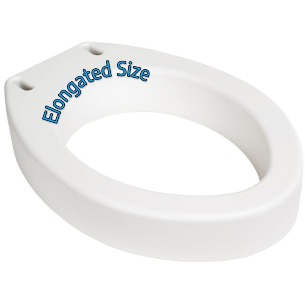 Essential Medical Supply‎ Toilet Seat Riser Elongated 19X14X3.5